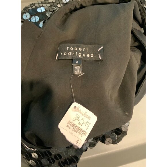 Robert Rodriguez Sleeveless Sheath Dress W/ Black & Silver Sequins Size 4 NWT! - Picture 9 of 9